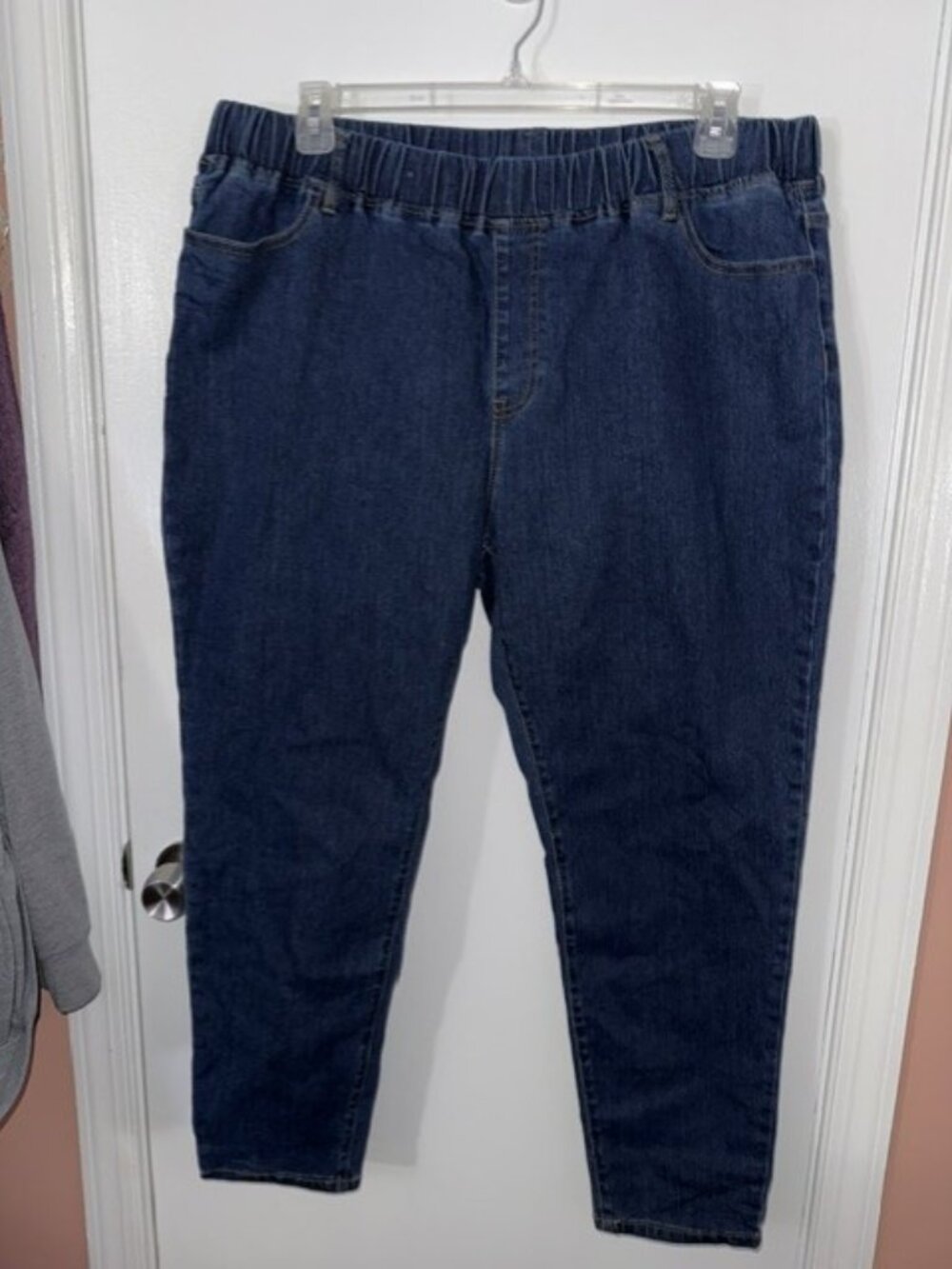 SHEIN Curve High-Waisted Elastic Waist Denim Jeans 4XL